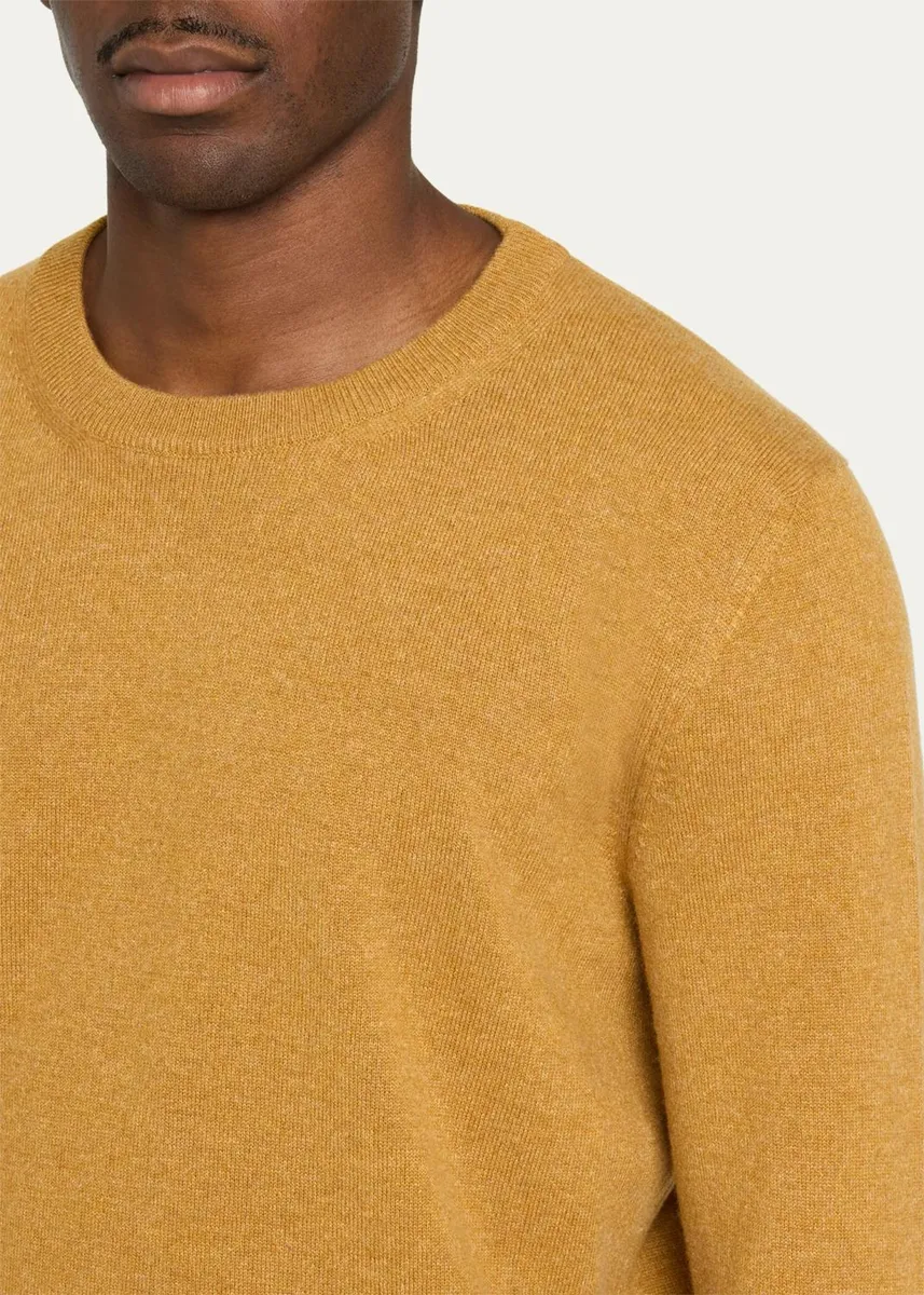 Cesare Attolini Men's Crewneck Melange Knit Crewneck Sweater | Thumbnail 5 Cesare Attolini Men's Crewneck Melange Knit Crewneck Sweater | Thumbnail 5