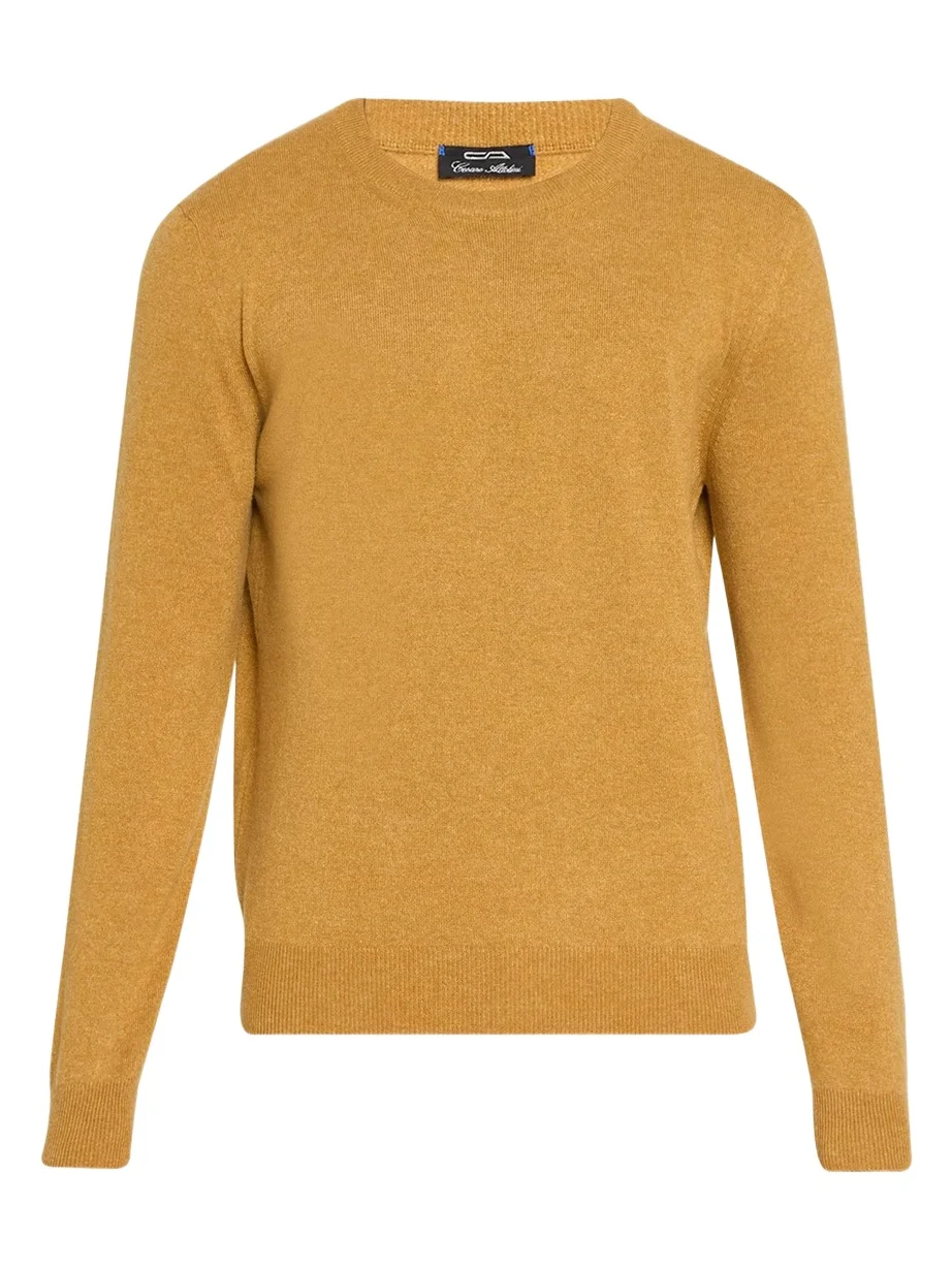 Cesare Attolini Men's Crewneck Melange Knit Crewneck Sweater