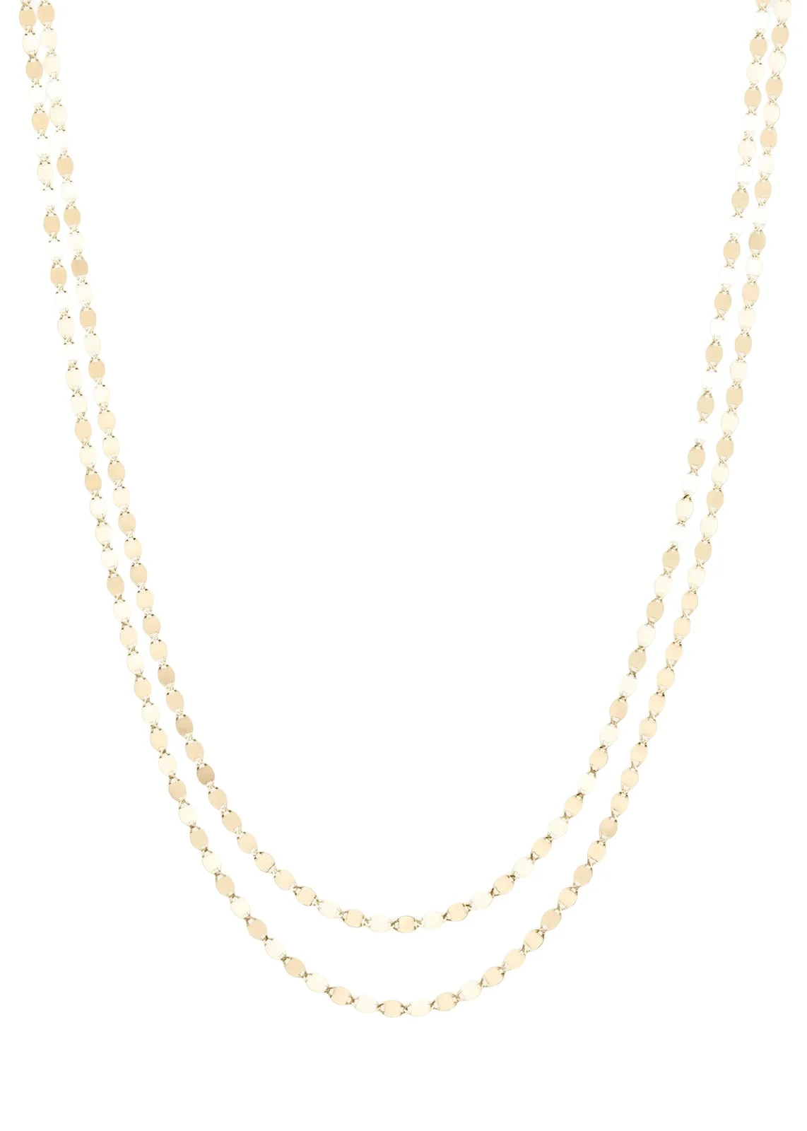 Lana 14K Yellow Gold Double-Strand Petite Nude Chain Necklace