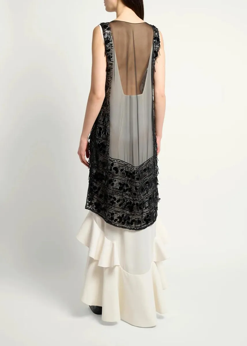Lanvin Sleeveless Embroidered Overlay Tunic | Thumbnail 3 Lanvin Sleeveless Embroidered Overlay Tunic | Thumbnail 3
