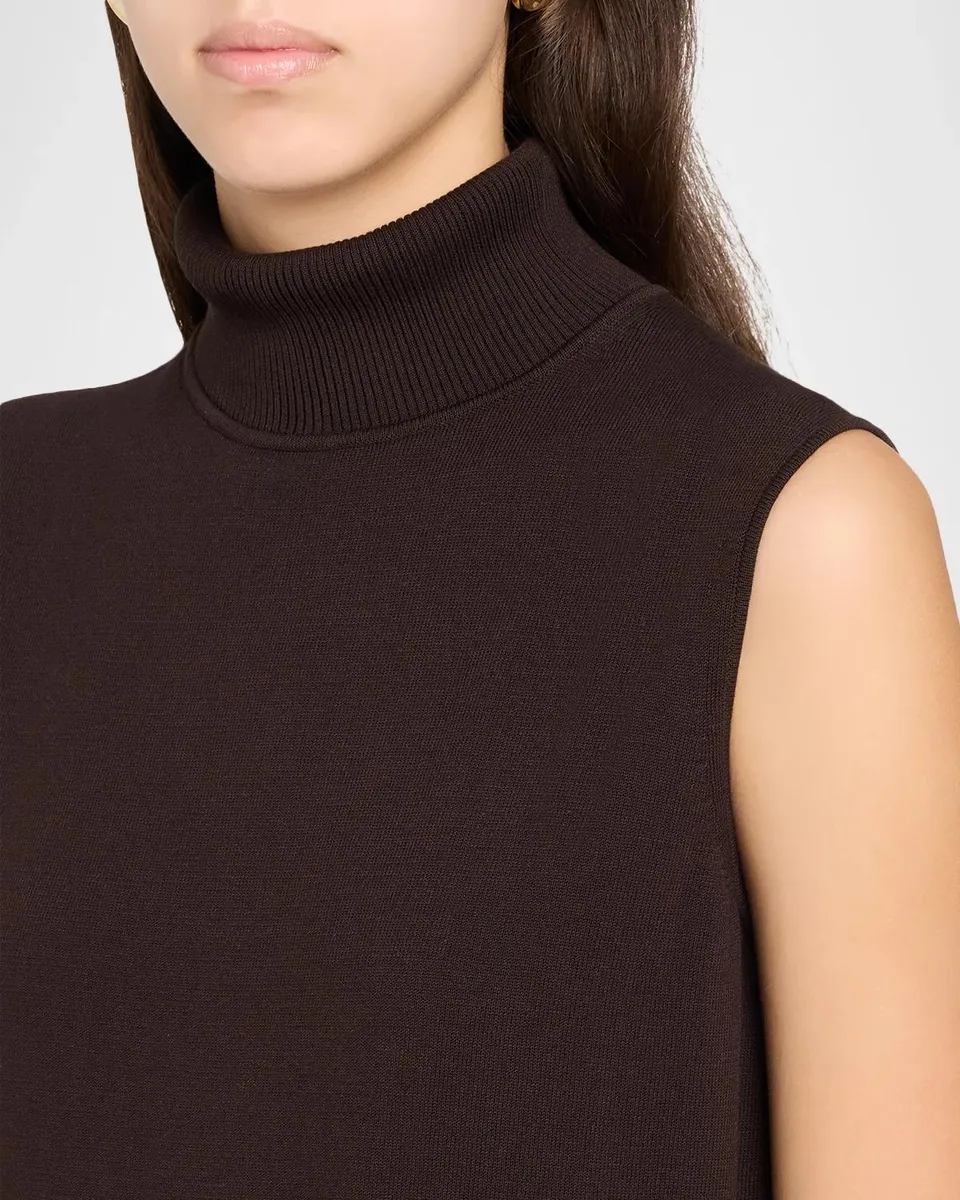 Lafayette 148 New York Sleeveless Matte Crepe Turtleneck Pullover | Thumbnail 5 Lafayette 148 New York Sleeveless Matte Crepe Turtleneck Pullover | Thumbnail 5