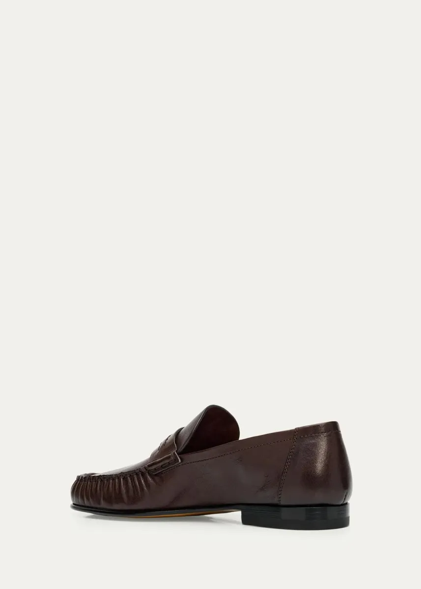 The Row Theo Leather Moccasin Loafers | Thumbnail 2