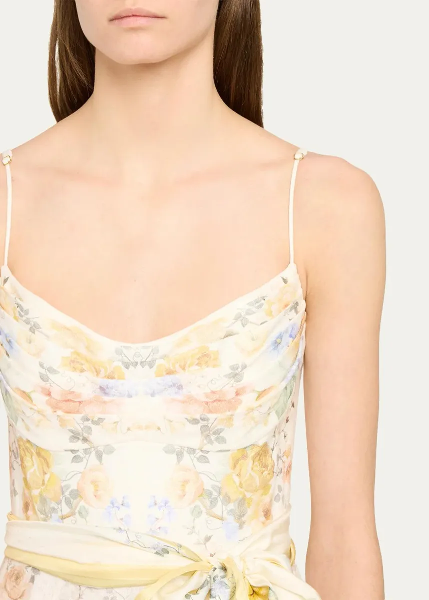 Zimmermann Clash Tuck Floral Linen Midi Dress | Thumbnail 5 Zimmermann Clash Tuck Floral Linen Midi Dress | Thumbnail 5
