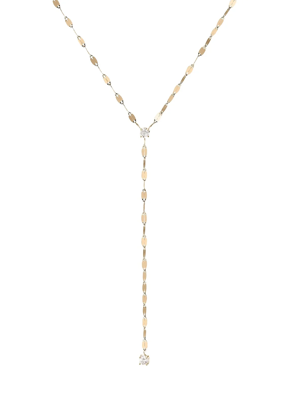 14K Multi Solo Diamond Blake Chain Lariat Necklace