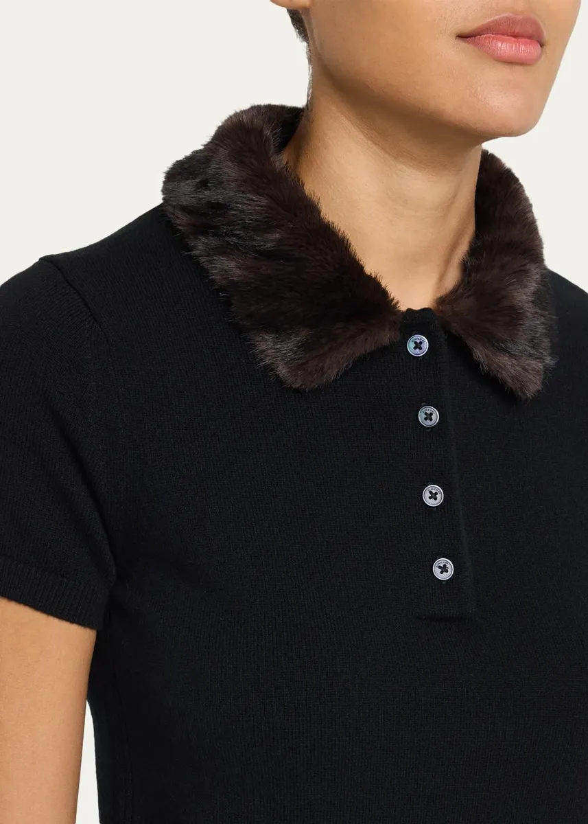 Simkhai Vayla Short-Sleeve Polo Sweater | Thumbnail 5