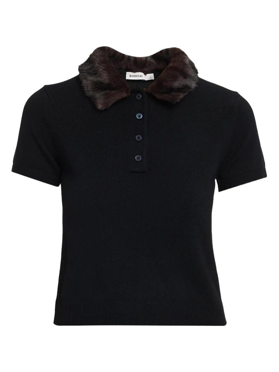 Vayla Short-Sleeve Polo Sweater