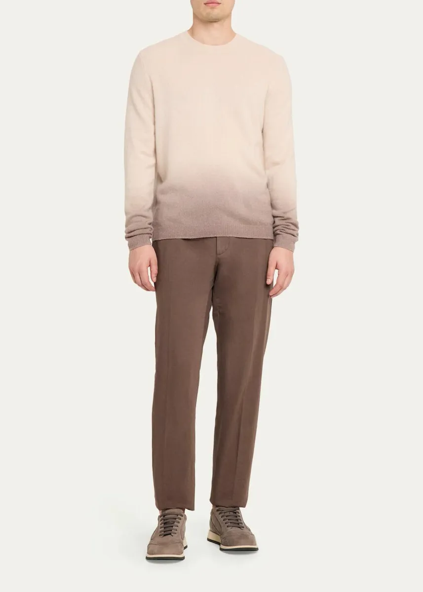 Iris Von Arnim Men's Dip Dye Cashmere & Silk Sweater | Thumbnail 2
