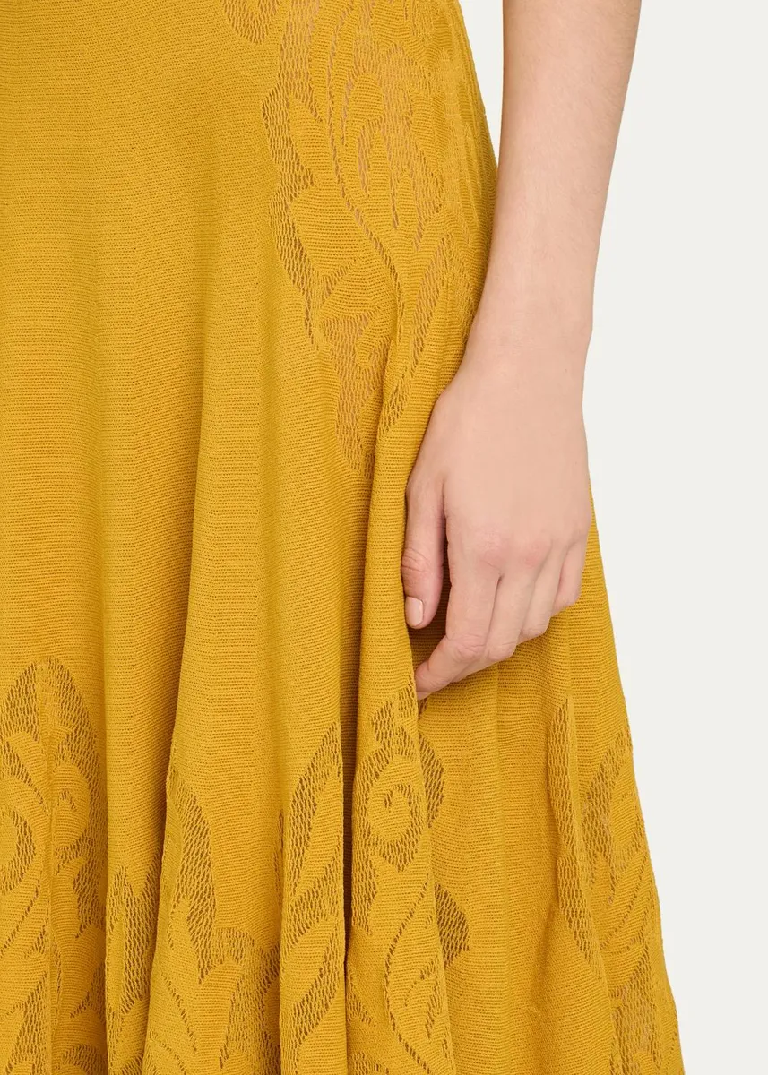Ulla Johnson Corinthia Tonal-Jacquard Knit Midi Dress | Thumbnail 5 Ulla Johnson Corinthia Tonal-Jacquard Knit Midi Dress | Thumbnail 5