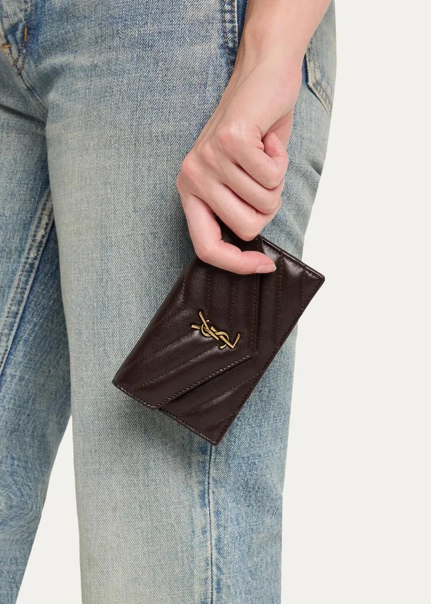 Saint Laurent Cassandre Quilted Envelope Wallet | Thumbnail 2