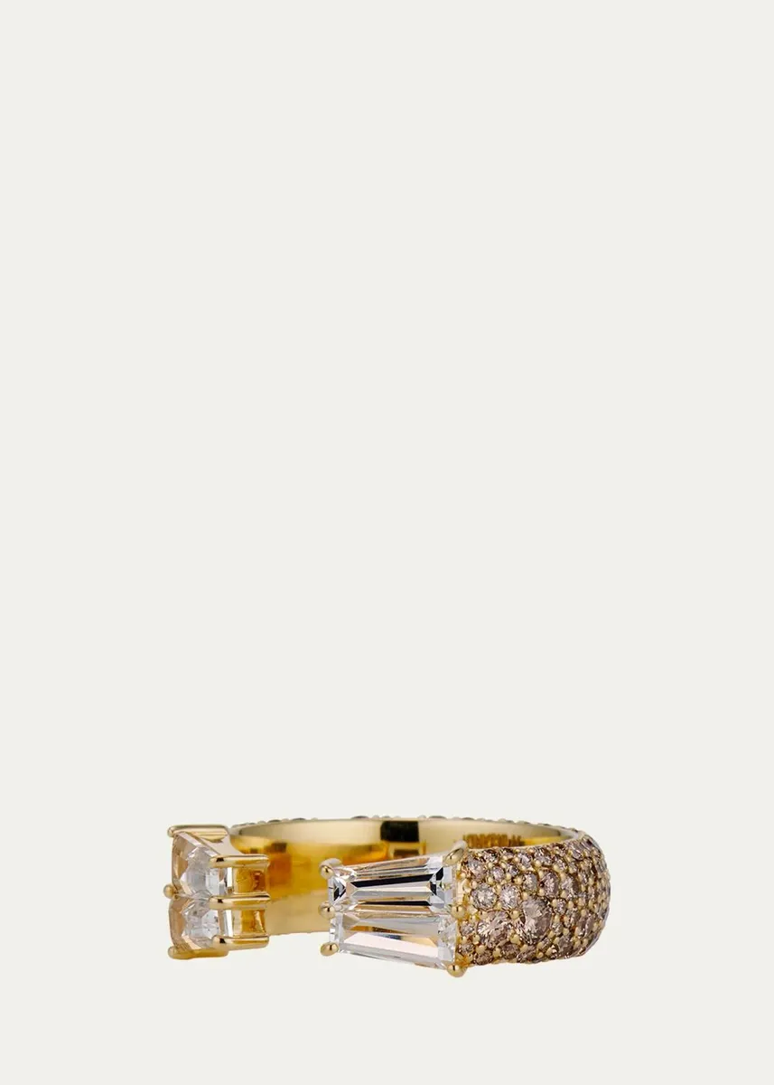 JV Insardi 18K Yellow Gold, Quartz & 1.83 TCW Diamond Ring | Thumbnail 2 JV Insardi 18K Yellow Gold, Quartz & 1.83 TCW Diamond Ring | Thumbnail 2