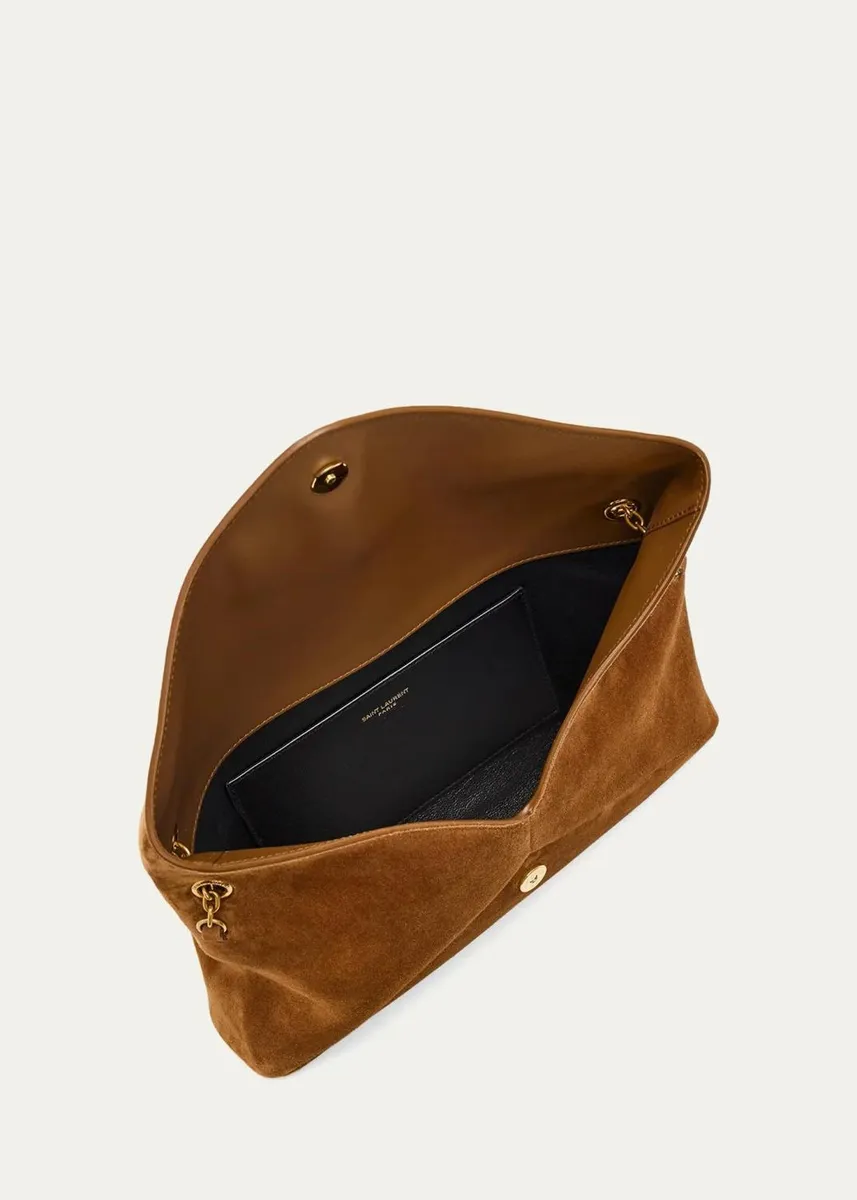 Saint Laurent Large YSL Suede Pouch Bag | Thumbnail 4