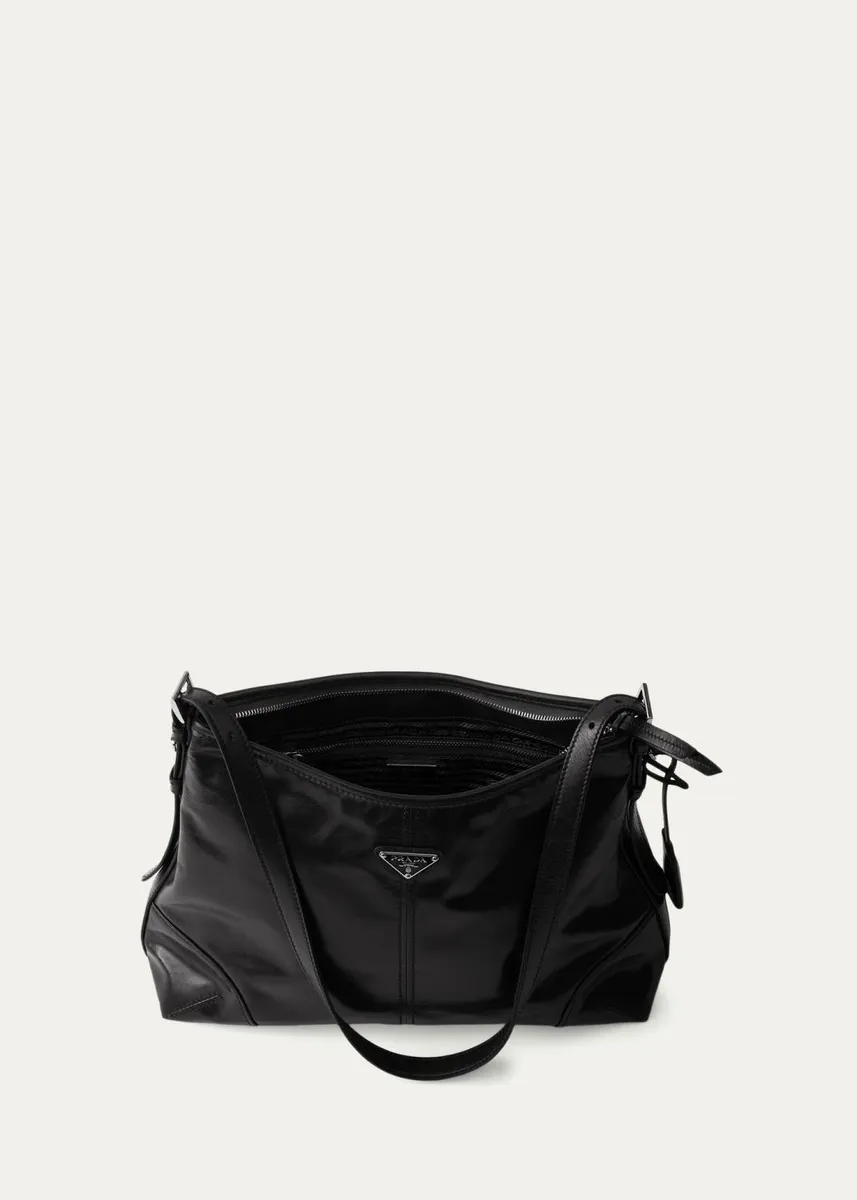 Prada Large Aimee Leather Shoulder Bag | Thumbnail 3 Prada Large Aimee Leather Shoulder Bag | Thumbnail 3