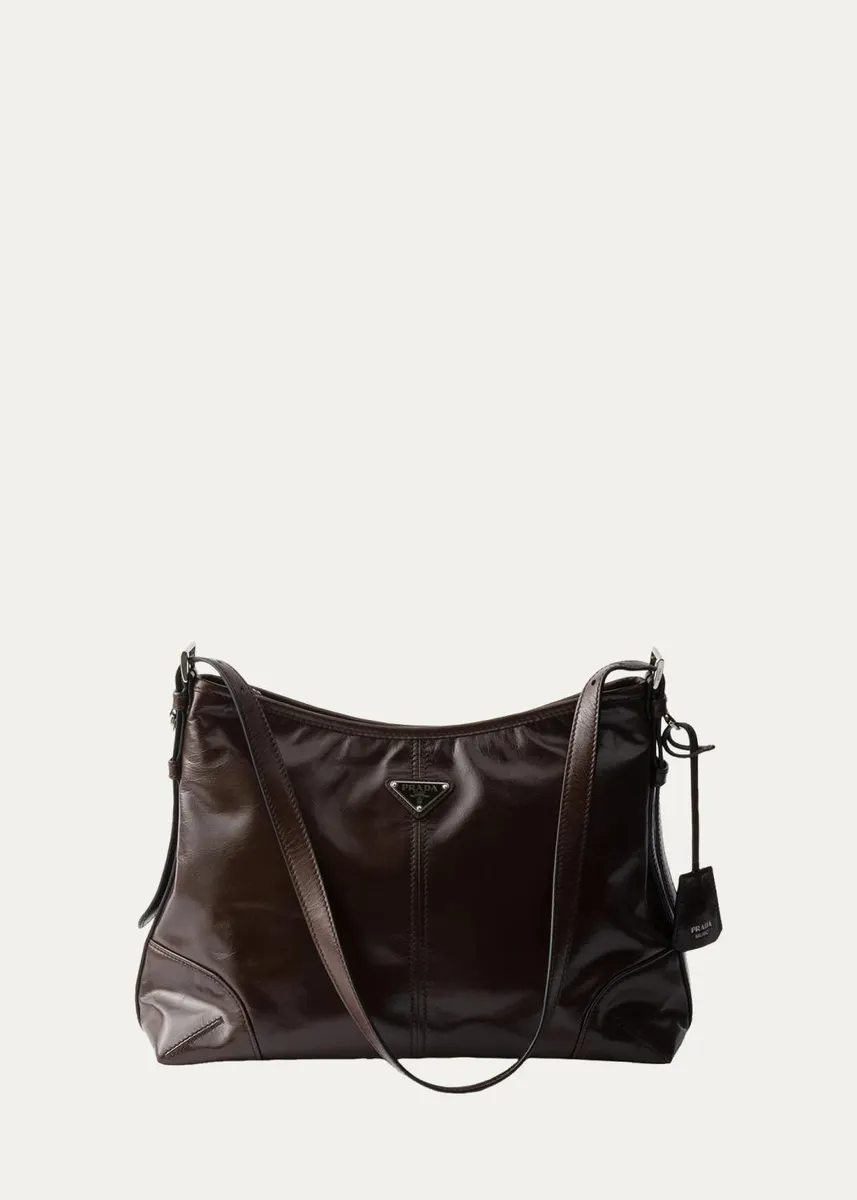 Prada Large Aimee Leather Shoulder Bag | Thumbnail 4 Prada Large Aimee Leather Shoulder Bag | Thumbnail 4