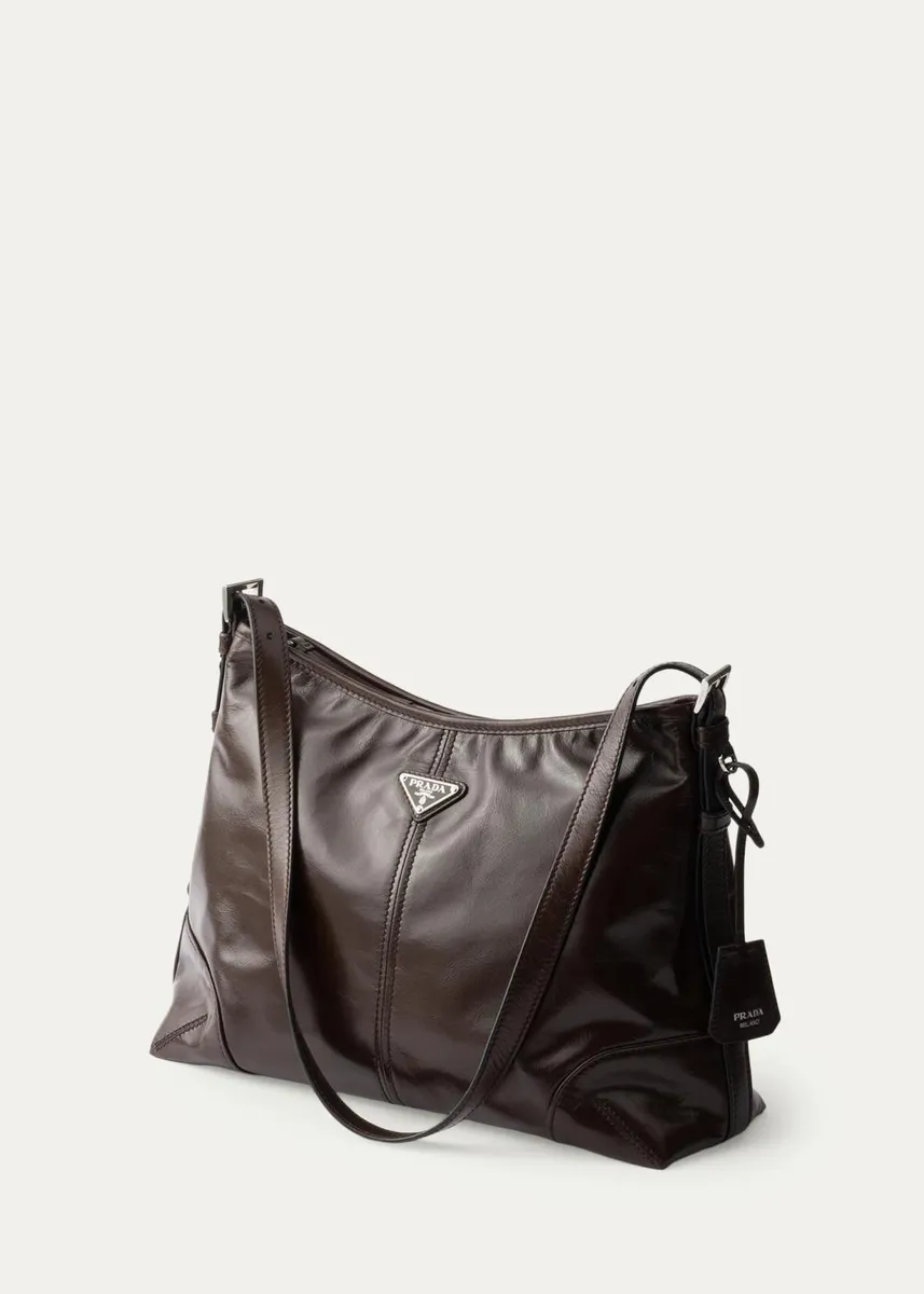 Prada Large Aimee Leather Shoulder Bag | Thumbnail 5 Prada Large Aimee Leather Shoulder Bag | Thumbnail 5