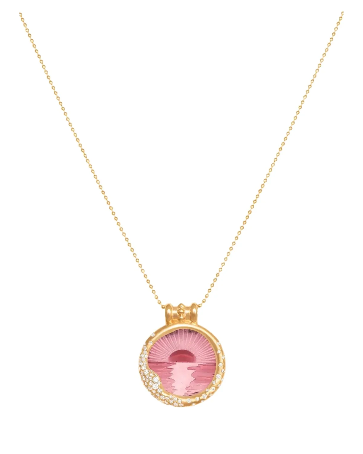 18K Yellow Gold, Amethyst & 0.41 TCW Diamond Pendant Necklace 18K Yellow Gold, Amethyst & 0.41 TCW Diamond Pendant Necklace