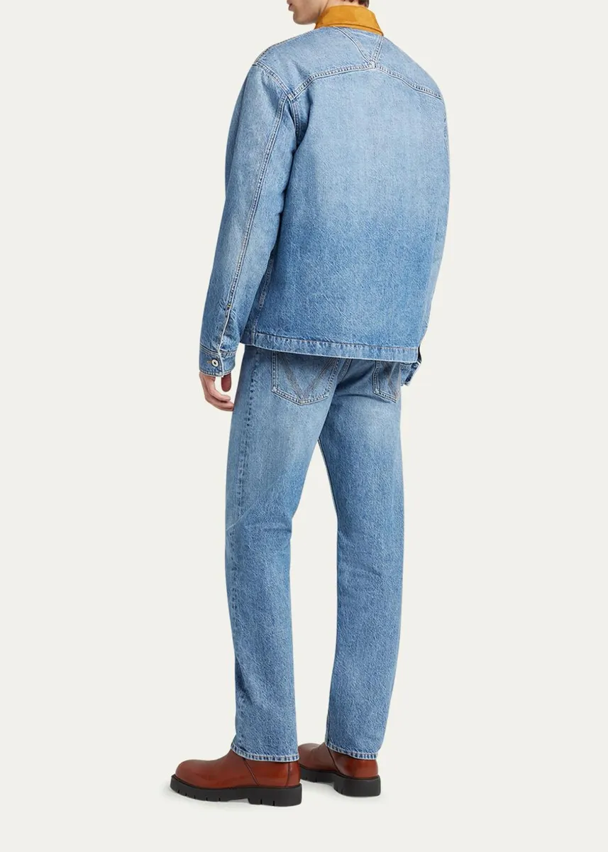 Bottega Veneta Men's Eco Wash Denim Blouson Jacket | Thumbnail 2 Bottega Veneta Men's Eco Wash Denim Blouson Jacket | Thumbnail 2