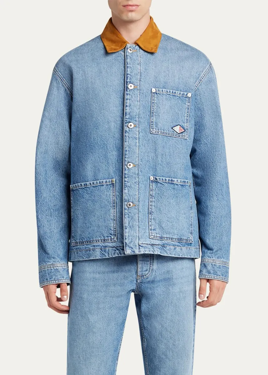 Bottega Veneta Men's Eco Wash Denim Blouson Jacket | Thumbnail 3 Bottega Veneta Men's Eco Wash Denim Blouson Jacket | Thumbnail 3