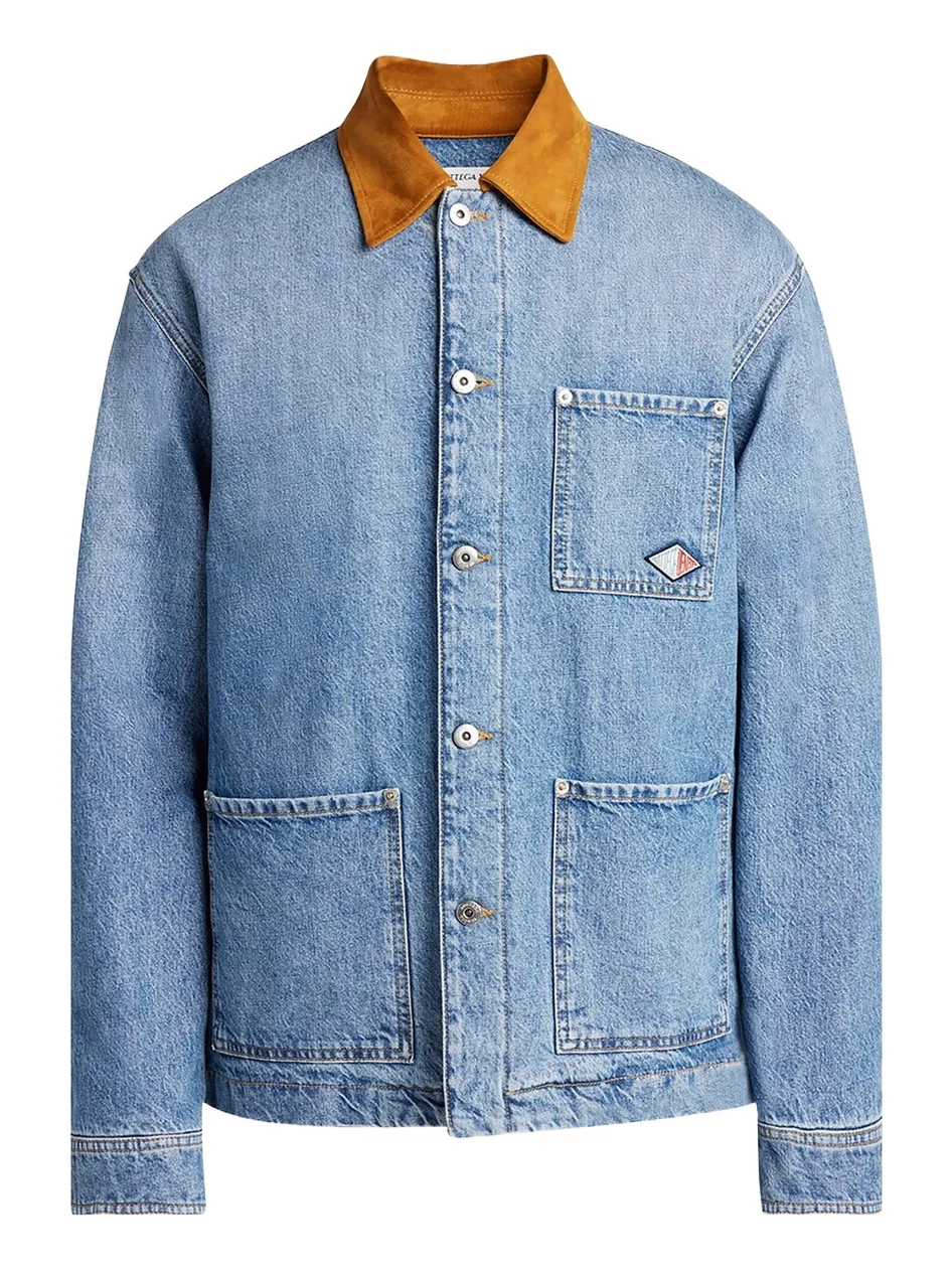 Bottega Veneta Men's Eco Wash Denim Blouson Jacket