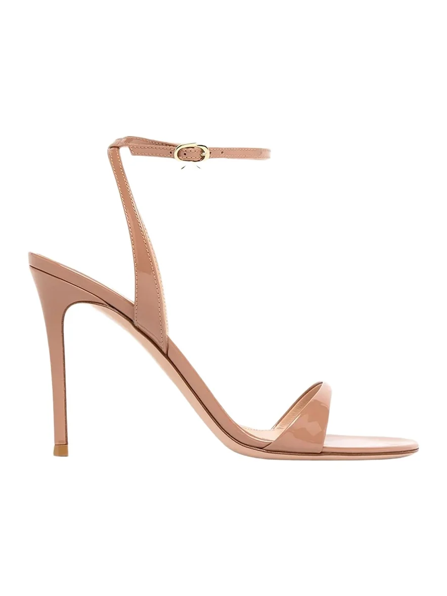 Gianvito Rossi 95mm Patent Leather Ankle-Strap Sandals