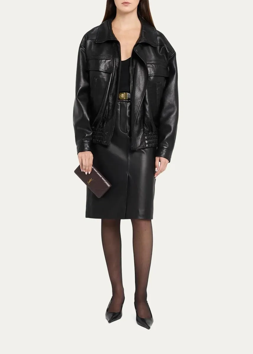 Saint Laurent Jamie Leather Clutch | Thumbnail 5 Saint Laurent Jamie Leather Clutch | Thumbnail 5