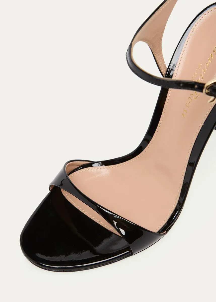 Gianvito Rossi 105mm Patent Leather Ankle-Strap Sandals | Thumbnail 3 Gianvito Rossi 105mm Patent Leather Ankle-Strap Sandals | Thumbnail 3