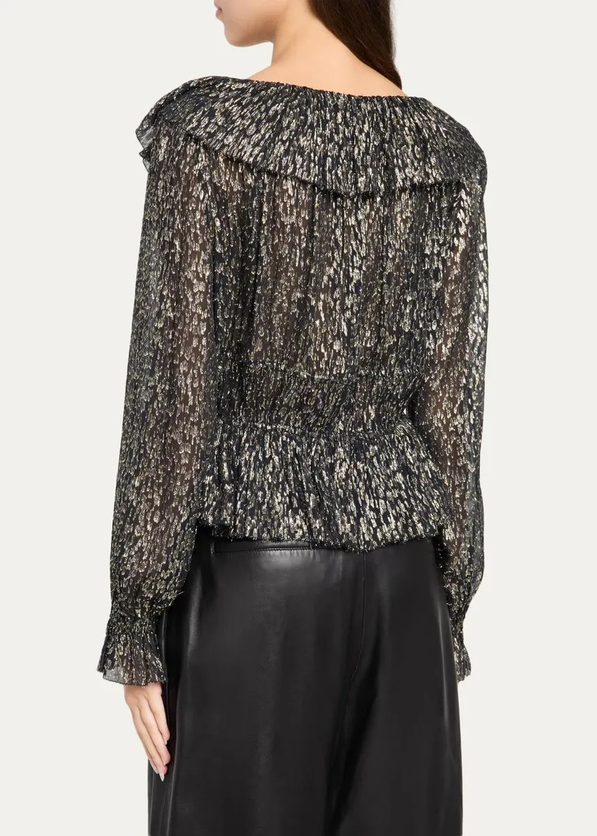 Ulla Johnson Odilia Ruffled Silk-Blend Blouse | Thumbnail 3 Ulla Johnson Odilia Ruffled Silk-Blend Blouse | Thumbnail 3