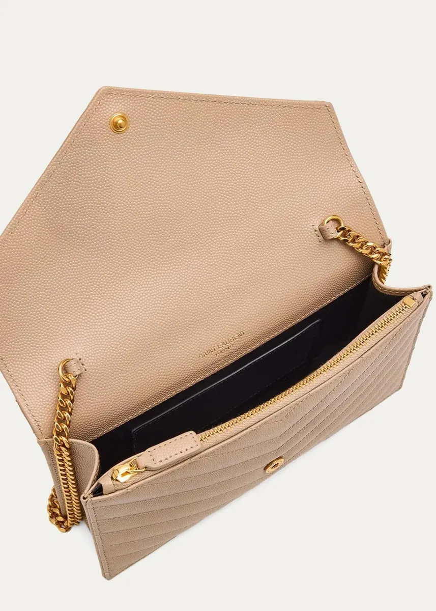 Saint Laurent Cassandre Quilted Chevron Leather Shoulder Bag | Thumbnail 4 Saint Laurent Cassandre Quilted Chevron Leather Shoulder Bag | Thumbnail 4