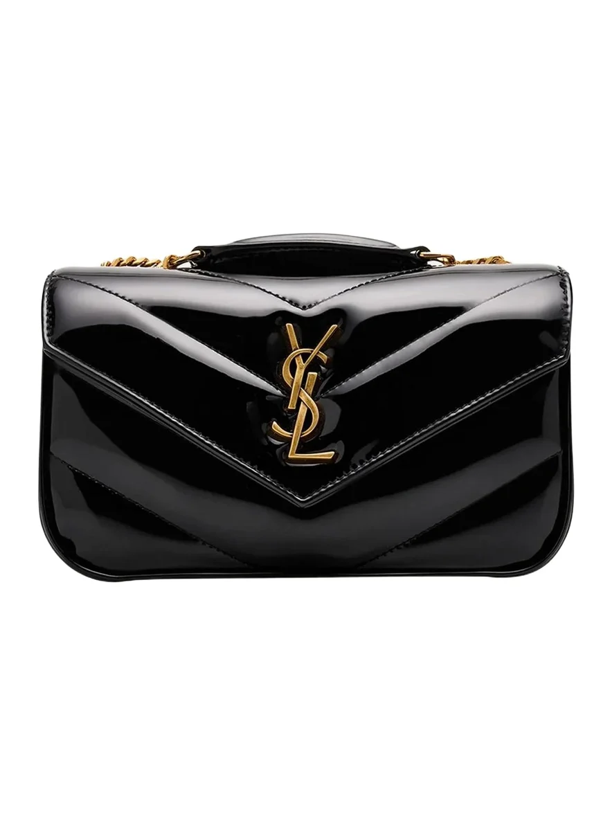 Saint Laurent LouLou Mini Logo Quilted Leather Shoulder Bag
