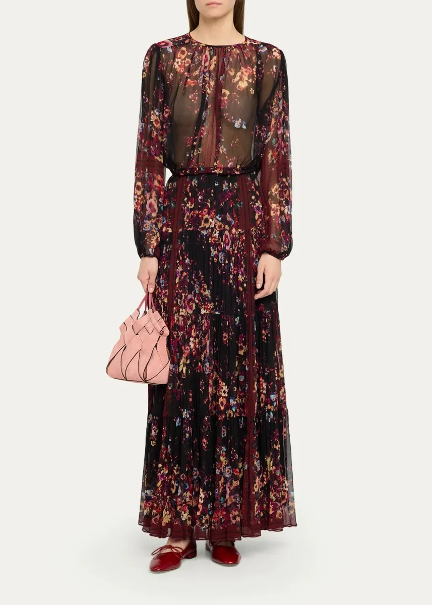 Ulla Johnson Elenora Floral Silk Blouse | Thumbnail 2