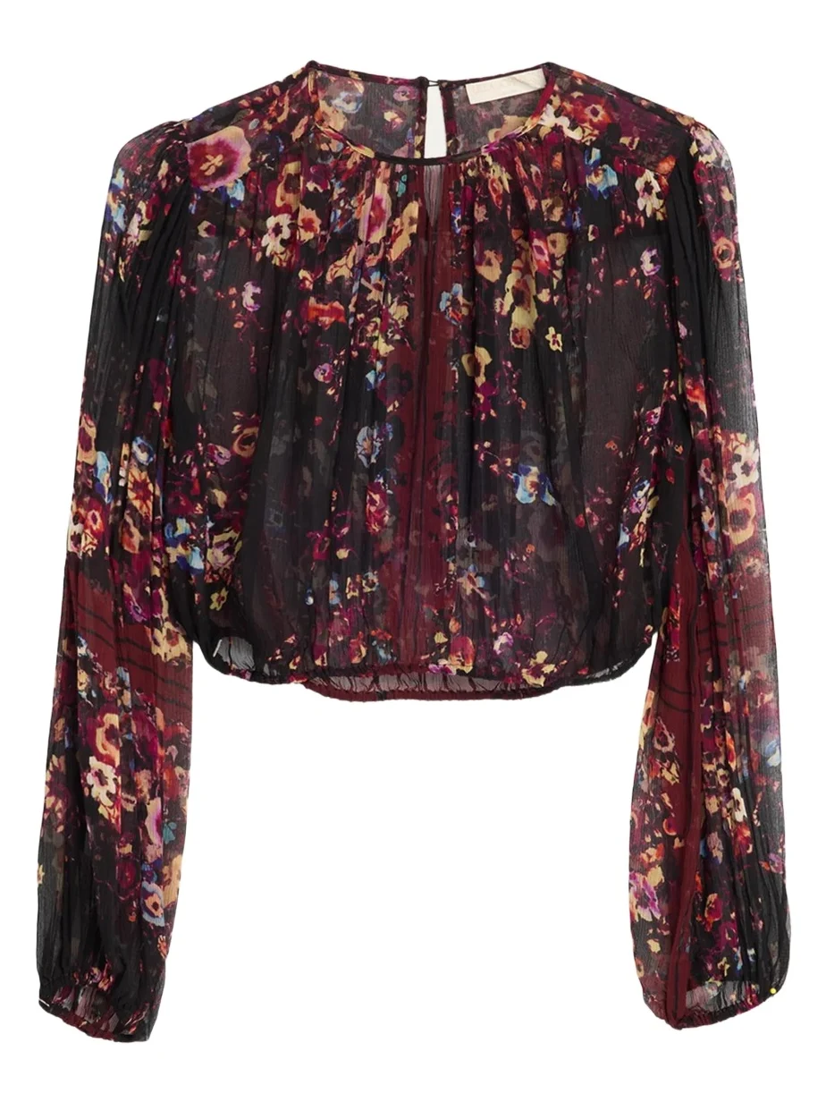 Elenora Floral Silk Blouse Elenora Floral Silk Blouse