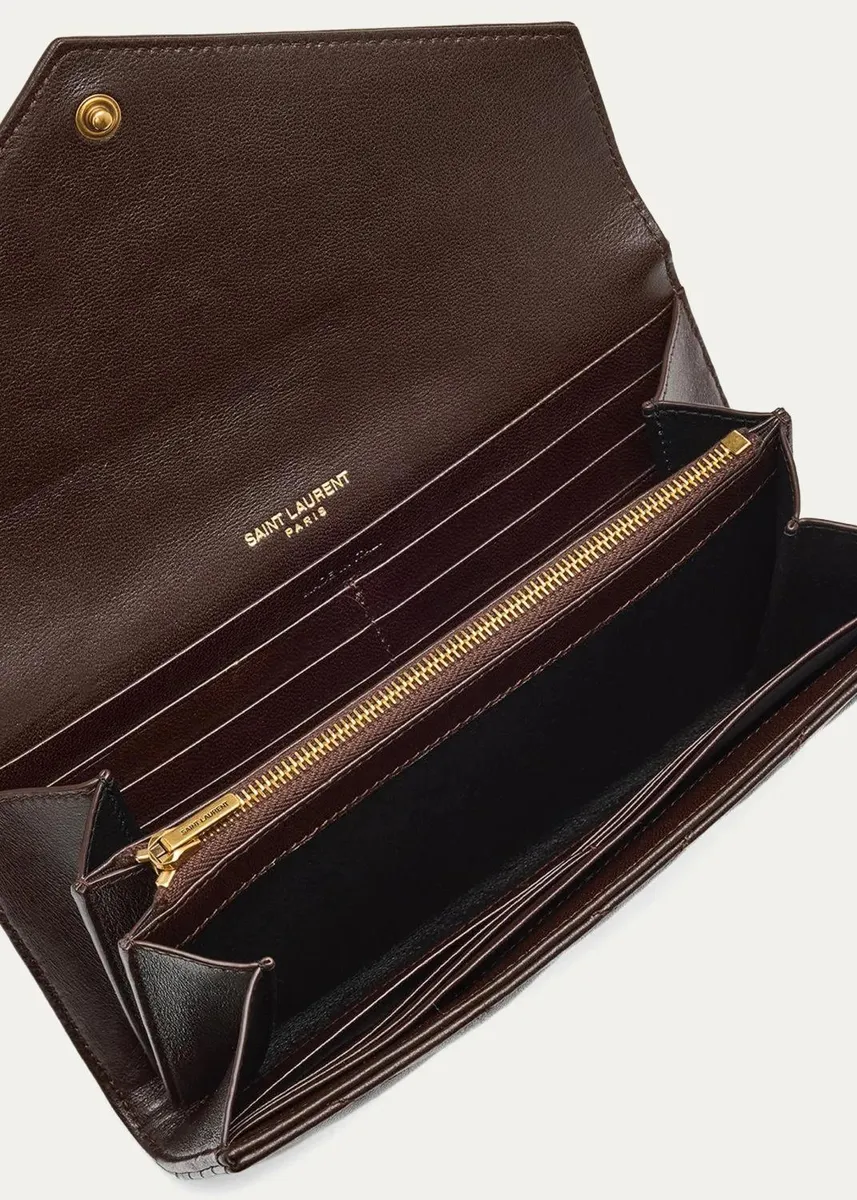 Saint Laurent Cassandre Matelassé Leather Wallet | Thumbnail 4 Saint Laurent Cassandre Matelassé Leather Wallet | Thumbnail 4