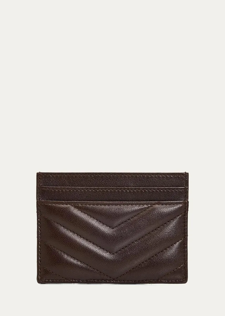Saint Laurent Cassandre Logo Quilted Leather Card Case | Thumbnail 3 Saint Laurent Cassandre Logo Quilted Leather Card Case | Thumbnail 3