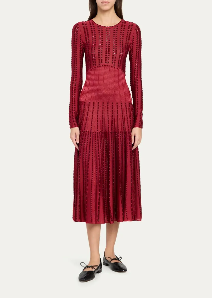 Ulla Johnson Maribel Pointelle Knit Midi Dress | Thumbnail 2 Ulla Johnson Maribel Pointelle Knit Midi Dress | Thumbnail 2
