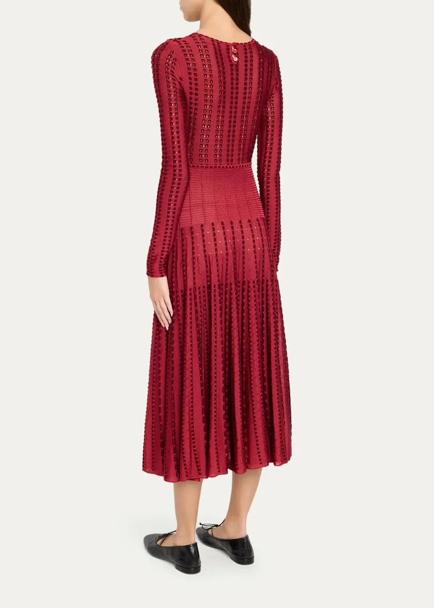 Ulla Johnson Maribel Pointelle Knit Midi Dress | Thumbnail 3 Ulla Johnson Maribel Pointelle Knit Midi Dress | Thumbnail 3