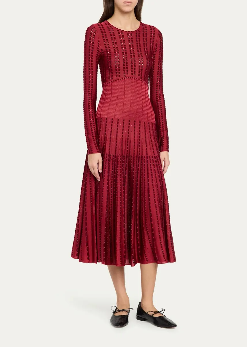 Ulla Johnson Maribel Pointelle Knit Midi Dress | Thumbnail 4 Ulla Johnson Maribel Pointelle Knit Midi Dress | Thumbnail 4
