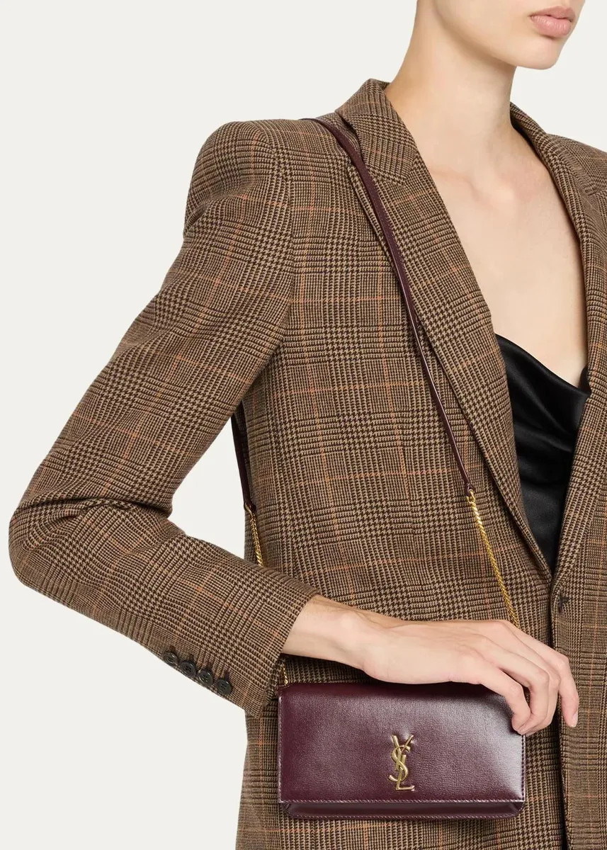 Saint Laurent YSL Smooth Leather Crossbody Cell Phone Holder | Thumbnail 2 Saint Laurent YSL Smooth Leather Crossbody Cell Phone Holder | Thumbnail 2