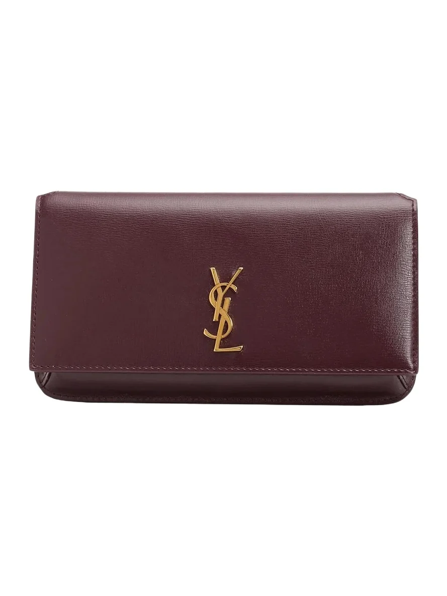 YSL Smooth Leather Crossbody Cell Phone Holder