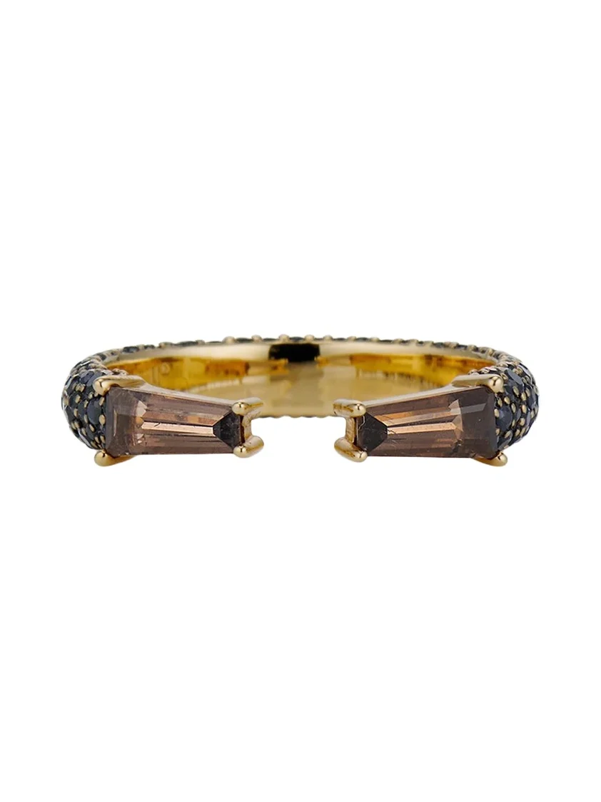 JV Insardi Compass Pave Sapphire Ring