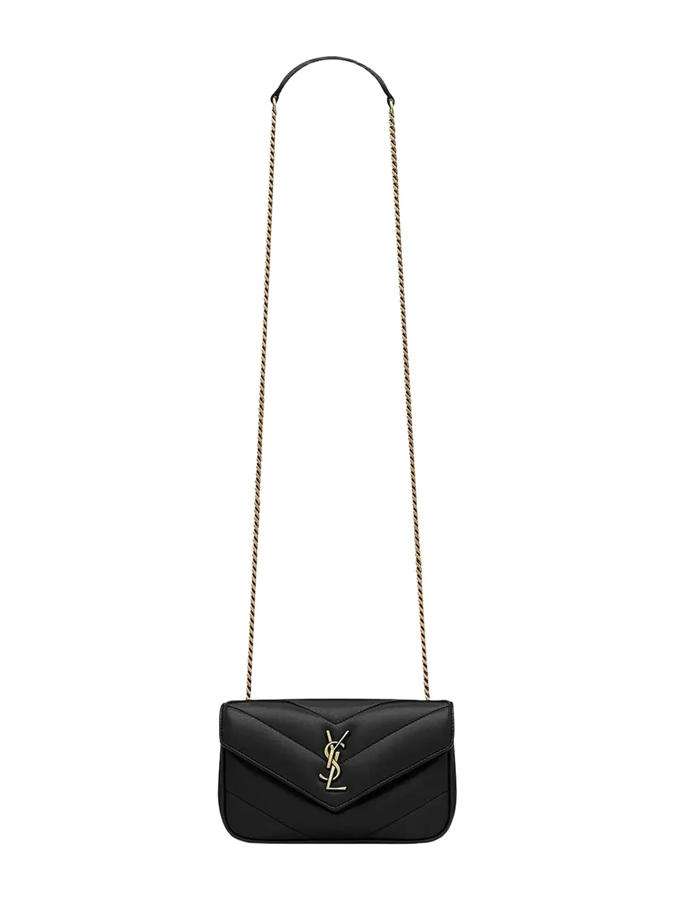 Saint Laurent Loulou Mini YSL Quilted Crossbody Bag
