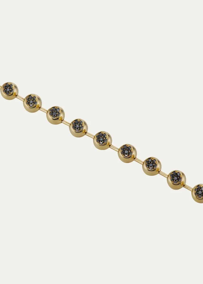 JV Insardi 18K Yellow Gold & Sapphire Beaded Necklace | Thumbnail 2