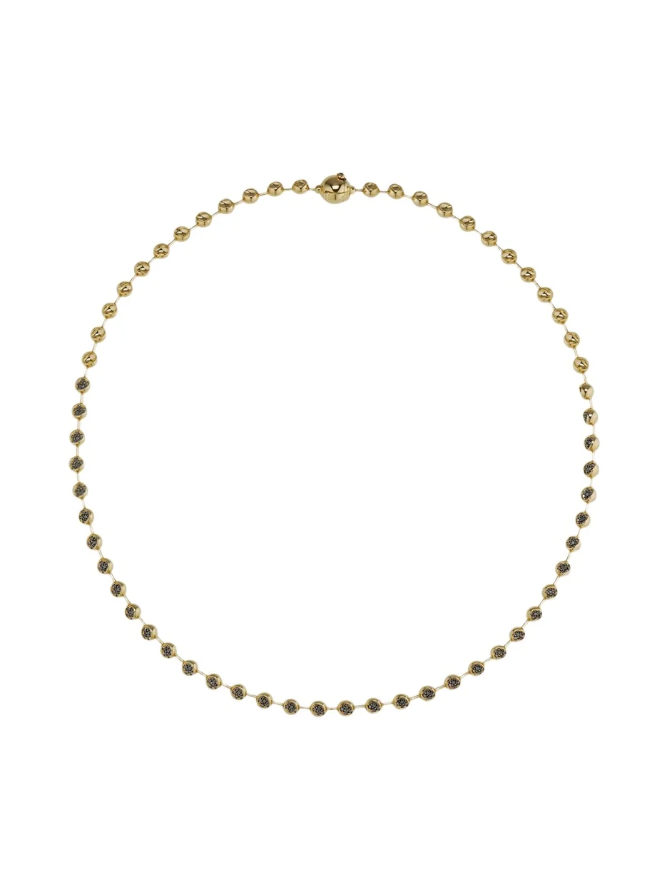 JV Insardi 18K Yellow Gold & Sapphire Beaded Necklace