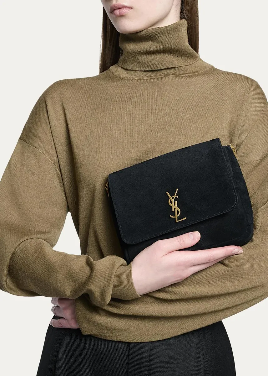 Saint Laurent Kate YSL Flap Shoulder Bag in Suede | Thumbnail 2 Saint Laurent Kate YSL Flap Shoulder Bag in Suede | Thumbnail 2