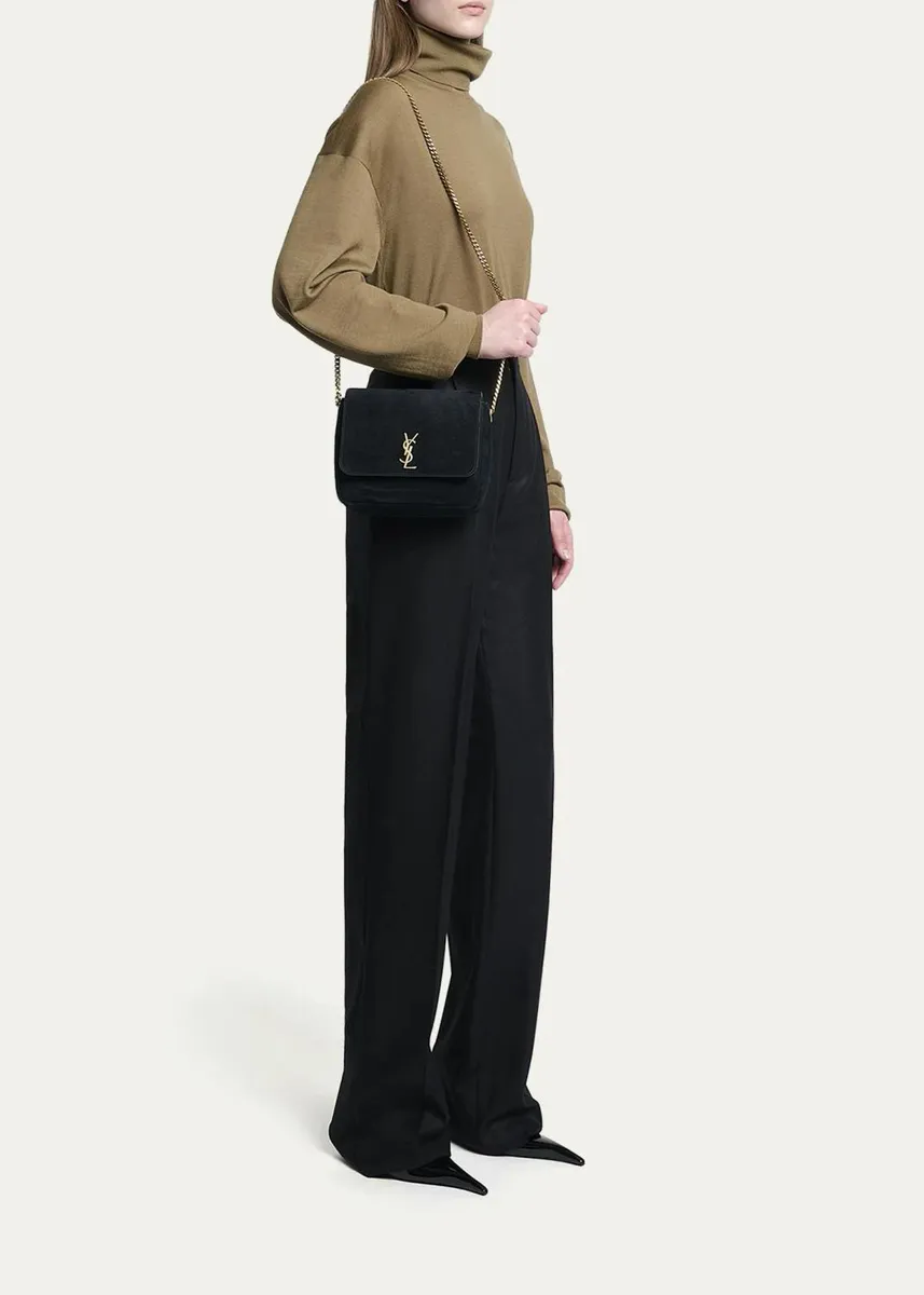 Saint Laurent Kate YSL Flap Shoulder Bag in Suede | Thumbnail 5 Saint Laurent Kate YSL Flap Shoulder Bag in Suede | Thumbnail 5