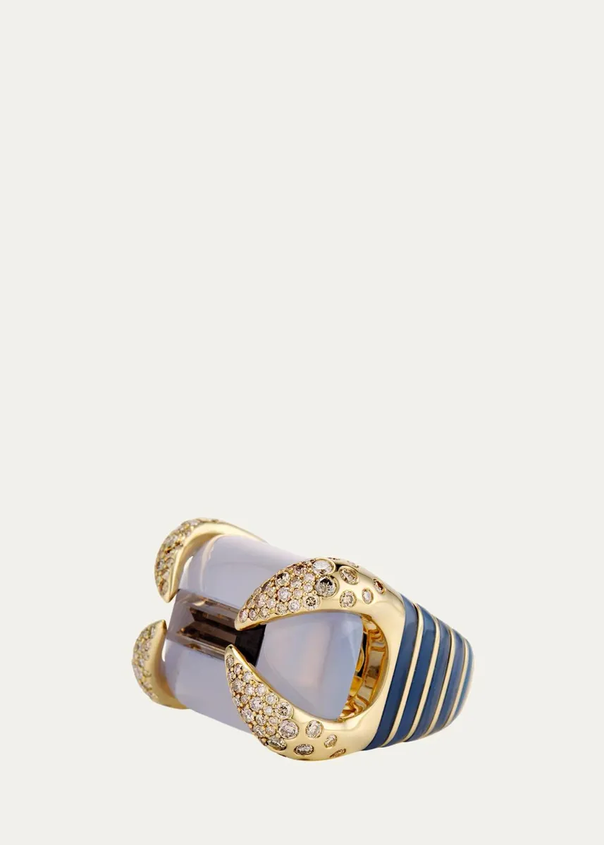 JV Insardi Longitude 18K Gold Diamond & Mixed Stone Ring | Thumbnail 2