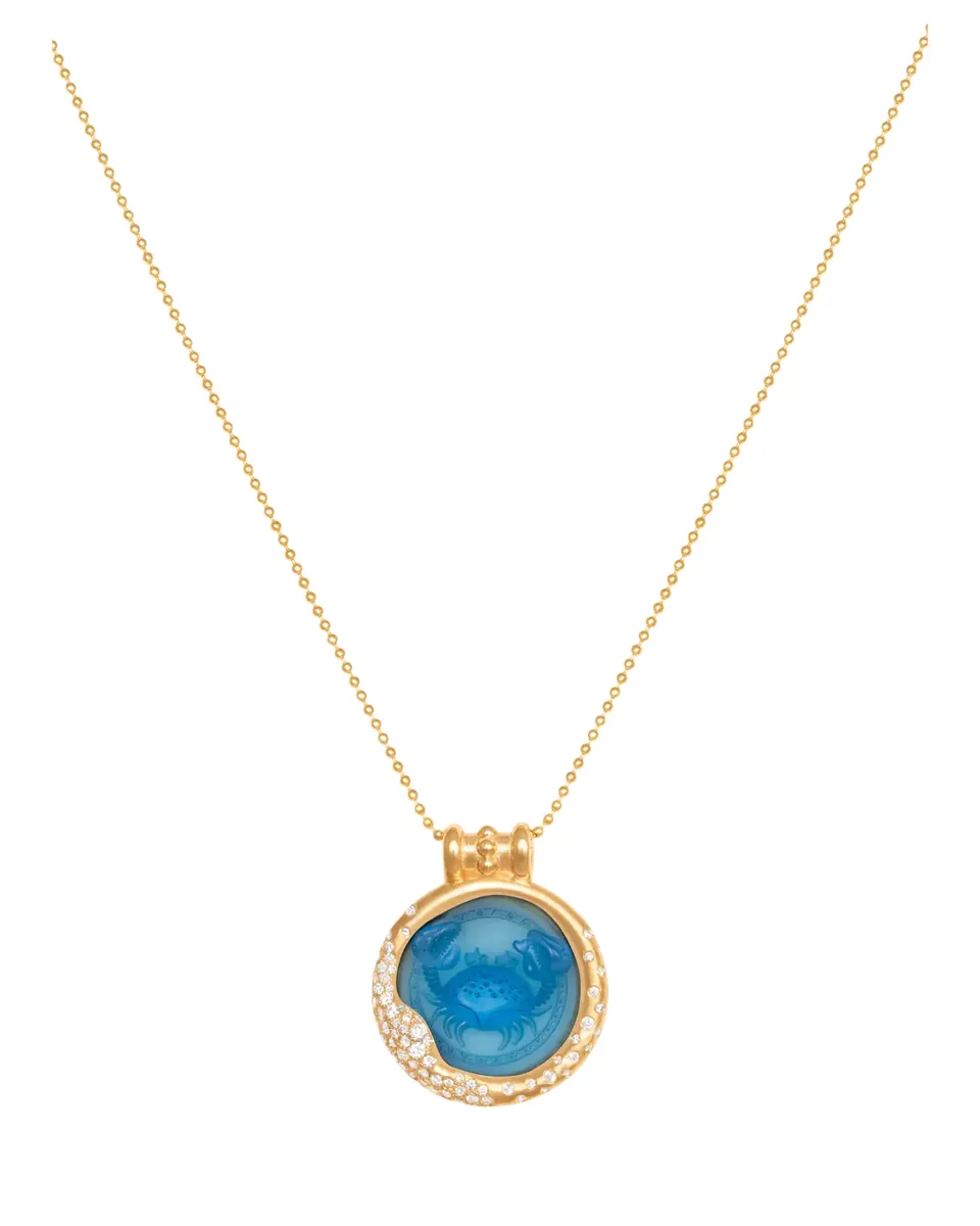 L’Atelier Nawbar Armour 18K Yellow Gold, Topaz & 0.24 TCW Diamond Pendant Necklace | Thumbnail 2 L’Atelier Nawbar Armour 18K Yellow Gold, Topaz & 0.24 TCW Diamond Pendant Necklace | Thumbnail 2