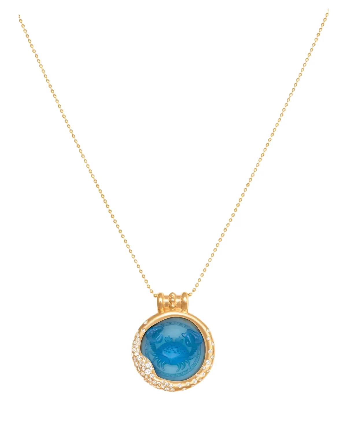 Armour 18K Yellow Gold, Topaz & 0.24 TCW Diamond Pendant Necklace Armour 18K Yellow Gold, Topaz & 0.24 TCW Diamond Pendant Necklace