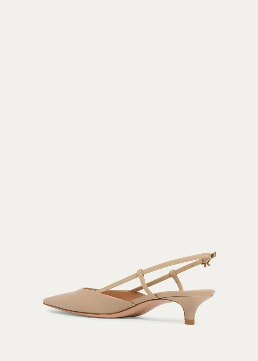Gianvito Rossi 35mm Satin Square-Toe Slingback Pumps | Thumbnail 2 Gianvito Rossi 35mm Satin Square-Toe Slingback Pumps | Thumbnail 2