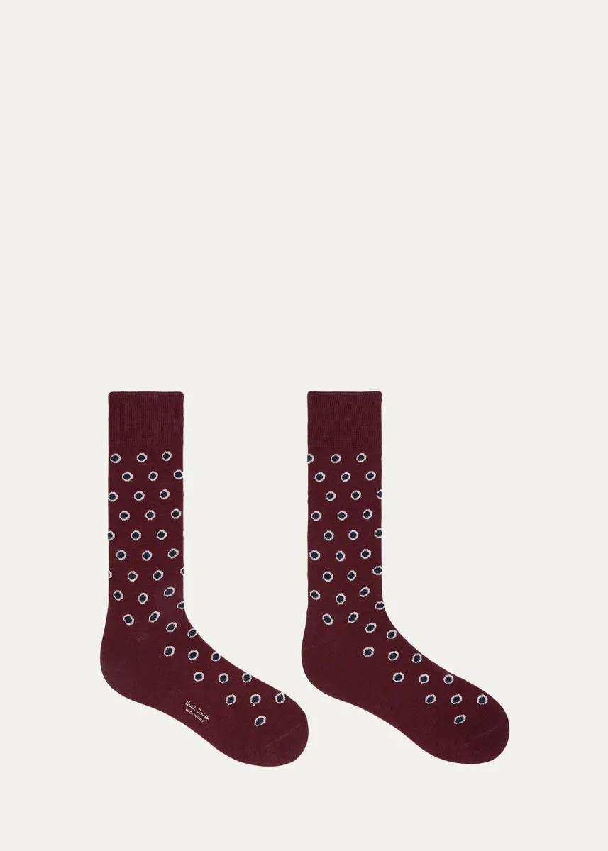Paul Smith Men's Polka Dot Crew Socks | Thumbnail 2 Paul Smith Men's Polka Dot Crew Socks | Thumbnail 2