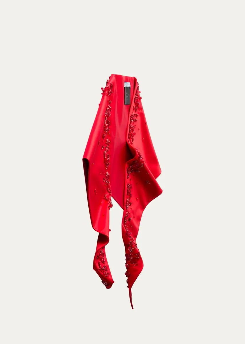 Prada Embellished Satin Stole | Thumbnail 2 Prada Embellished Satin Stole | Thumbnail 2