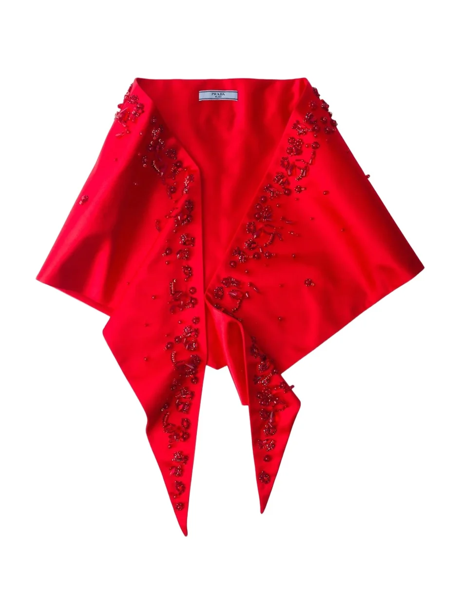 Embellished Satin Stole